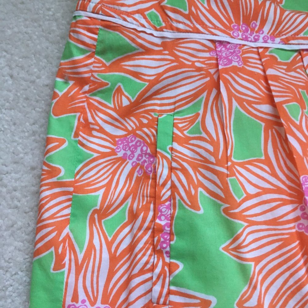 Lilly Pulitzer Green and Orange Floral Skirt - Picture 4 of 4